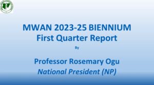 First Quarter MWAN NP Report (2023-25 Biennium)